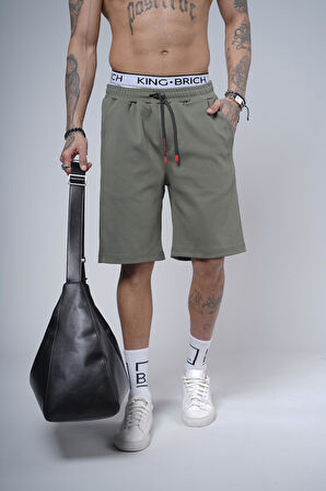 Beli Lastikli Cepli Regular Kalıp Erkek Şort Bermuda