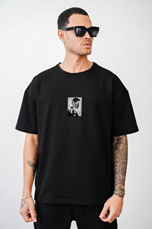 Oversize Kalıp Creative Baskılı Unisex Tişört