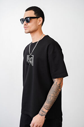 Oversize Kalıp Creative Baskılı Unisex Tişört