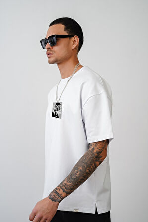 Oversize Kalıp Creative Baskılı Unisex Tişört