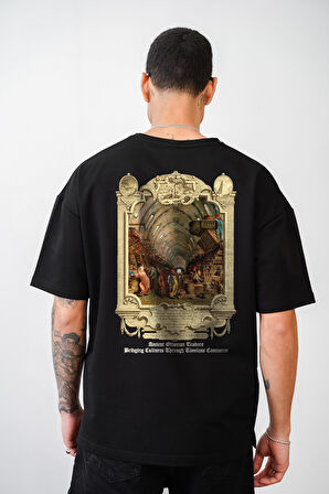 Oversize Kalıp Osmanlı Çarşı Baskılı Unisex Tişört