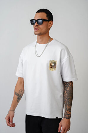 Oversize Kalıp Osmanlı Çarşı Baskılı Unisex Tişört