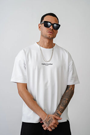 Oversize Kalıp Pablo Escobar is Calling Baskılı Unisex Tişört