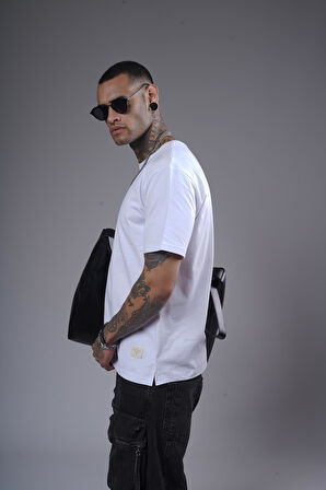 Bisiklet Yaka Likralı Düz Basic Erkek Regular Kalıp Tişört