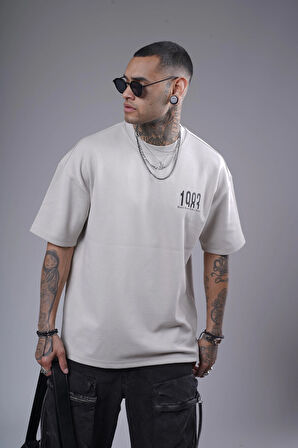 Oversize Kalıp 1983 Yazılı Baskılı Unisex Tişört