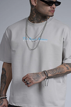 The King Of Balance Baskılı Oversize Kalıp Unisex Tişört