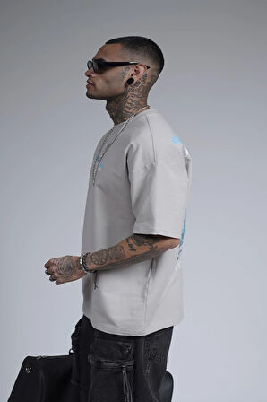 The King Of Balance Baskılı Oversize Kalıp Unisex Tişört