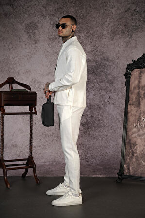 Gömlek Yaka Fermuarlı Keten Alt Üst Takım