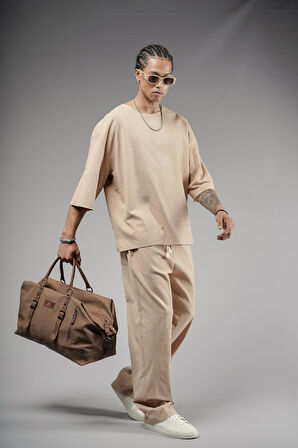 Oversize Kalıp Keten Alt Üst Takım