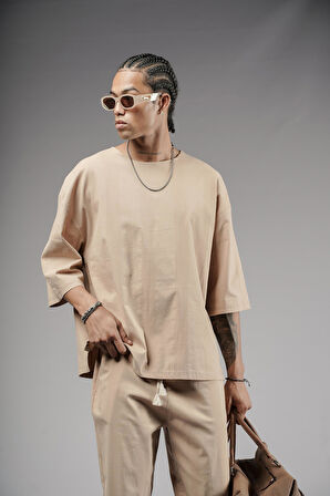 Oversize Kalıp Keten Alt Üst Takım