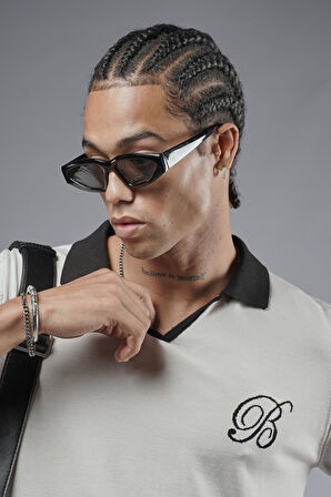 Polo Yaka Reglan Kol Regular Kalıp Triko Tişört