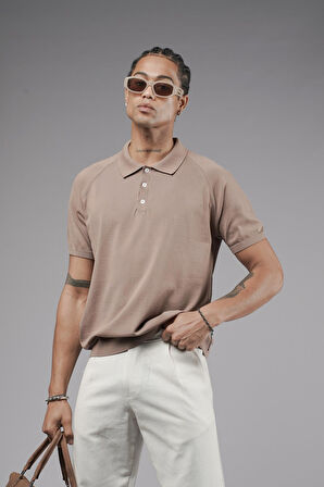 Polo Yaka Reglan Kol Erkek Triko Tişört