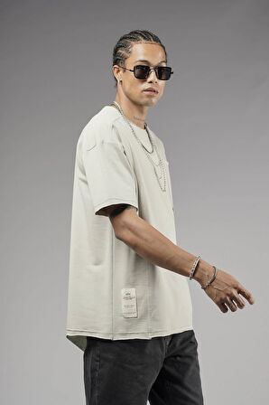 Tek Cepli Pis Yaka Oversize Kalıp Tişört