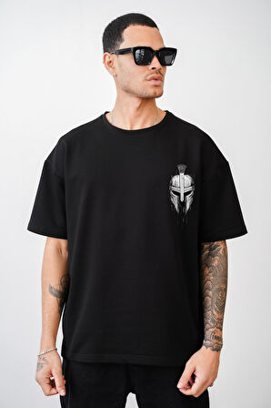 Kuru Kafa Baskılı Unisex Oversize Kalıp Tişört