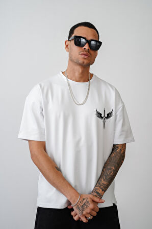 Kılıç Baskılı Oversize Kalıp Unisex Tişört