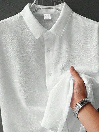 Regular Kalıp Erkek  Beyaz Gömlek