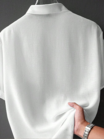 Regular Kalıp Erkek  Beyaz Gömlek