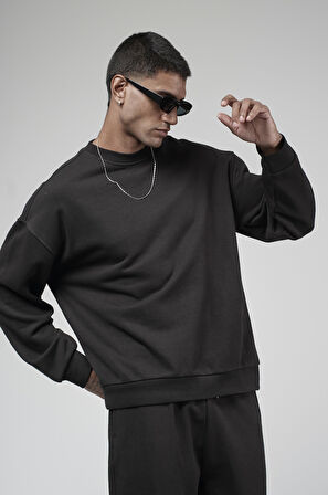 Bisiklet Yaka Oversize Kalıp Sweat Pantolon Alt Üst Takım