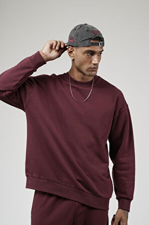 Bisiklet Yaka Oversize Kalıp Sweat Pantolon Alt Üst Takım