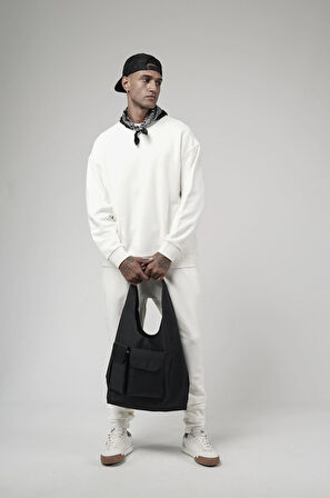 Bisiklet Yaka Oversize Kalıp Sweat Pantolon Alt Üst Takım