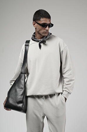 Bisiklet Yaka Oversize Kalıp Sweat Pantolon Alt Üst Takım