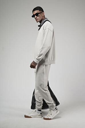 Bisiklet Yaka Oversize Kalıp Sweat Pantolon Alt Üst Takım