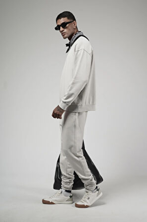 Bisiklet Yaka Oversize Kalıp Sweat Pantolon Alt Üst Takım