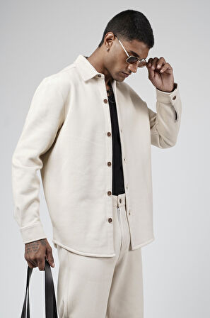 Regular Kalıp Jakarlı Erkek Pantolon Gömlek Takım