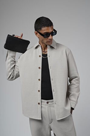 Regular Kalıp Jakarlı Erkek Pantolon Gömlek Takım