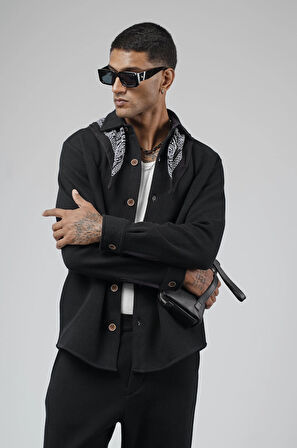 Regular Kalıp Jakarlı Erkek Pantolon Gömlek Takım