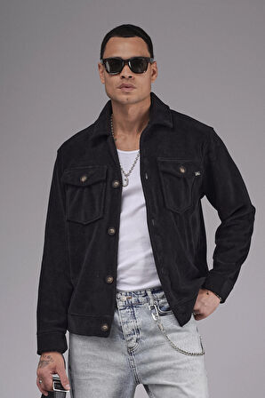 Regular Kalıp Cepli Düz Kaşe Erkek Gömlek