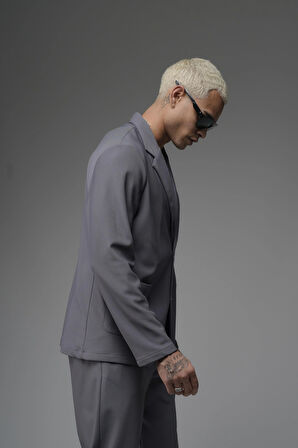 Regular Kalıp Likralı Erkek Blazer Alt Üst Takım