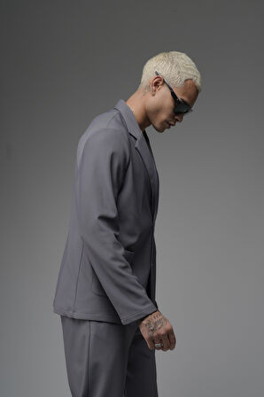 Regular Kalıp Likralı Erkek Blazer Alt Üst Takım
