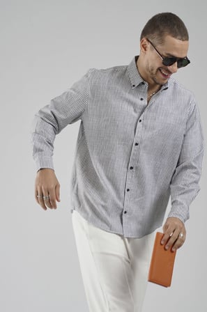 Kingbrich Çizgili Regular Kalıp Erkek Gömlek