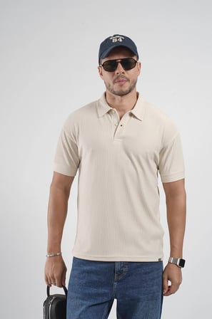 Polo Yaka Regular Kalıp Çizgili Erkek Basıc Tişört