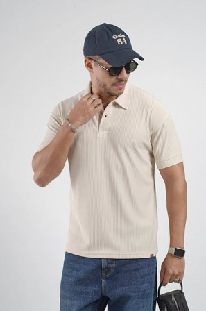 Polo Yaka Regular Kalıp Çizgili Erkek Basıc Tişört