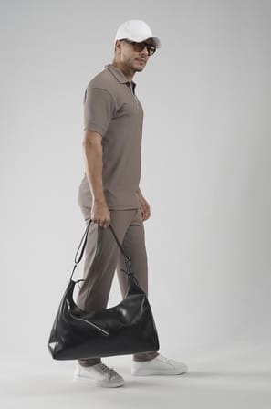 Yakası Fermuarlı Regular Kalıp Pantolon Tişört Alt Üst Takım