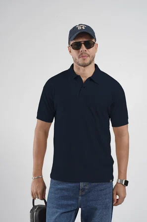 Polo Yaka Regular Kalıp Çizgili Erkek Basıc Tişört