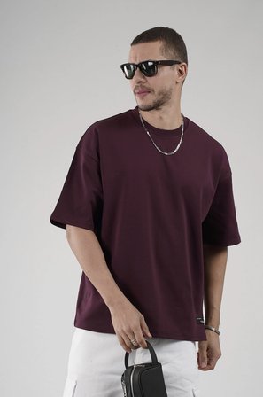 Bisiklet Yaka Oversize Erkek Süprem Tişört