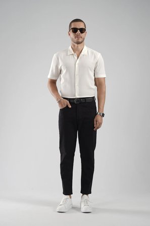 Regular Kalıp Düz Likralı Gömlek