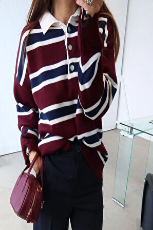 Hipatu Polo Yaka Çizgili Kazak (1925)