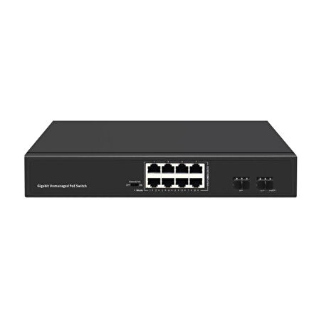 8 Port 10/100/1000 +2 Sfp Uplink Poe Switch