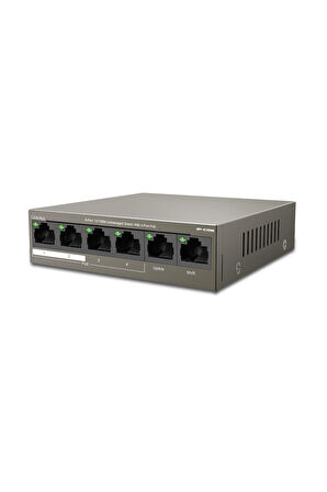 IP-COM F1106P-4-63W Unmanaged,5* 10/100Mbps Desktop Poe+ Switch,58W,4Fe Rj45 Ports Poe,2Fe Rj45 Port None Poe,Metal Case