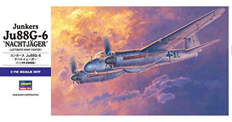 Hasegawa E32 1562 1/72 Ölçek, Junkers JU88G-6 (Gece Avcısı), Savaş Uçağı Plastik Model Kiti