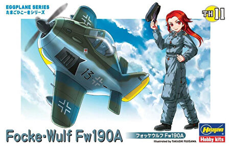 Hasegawa TH11 60121 Focke-Wulf Fw190A, Savaş Uçağı (Eggplane Serisi), Plastik Model Kiti