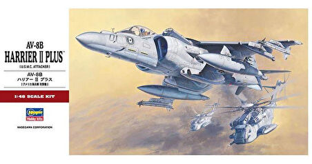Hasegawa PT28 7228 1/48 Ölçek, AV-8B Harrier II Plus, Savaş Uçağı Plastik Model Kiti