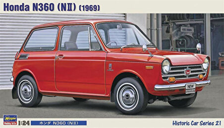 Hasegawa HC21 21121 1/24 Ölçek, Honda N360 (NII) 1969, Otomobil Plastik Model Kiti