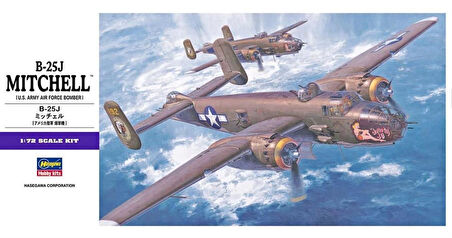 Hasegawa E16 546 1/72 Ölçek, B-25J Mitchell, Savaş Uçağı Plastik Model Kiti