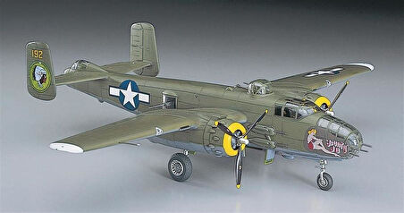 Hasegawa E16 546 1/72 Ölçek, B-25J Mitchell, Savaş Uçağı Plastik Model Kiti