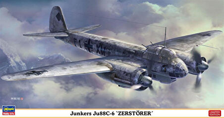Hasegawa 2245 1/72 Ölçek, Junkers Ju88C-6  Zerstörer (Limited Edition), Savaş Uçağı Plastik Model Kiti